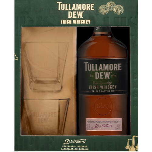 Tullamore dew 0.7. Виски Талламор Дью набор. Tullamore Dew 2 стакана. Виски Tullamore Dew 7 лет, 0.7 л + 2 стакана. Подарочный набор виски Tullamore Dew.